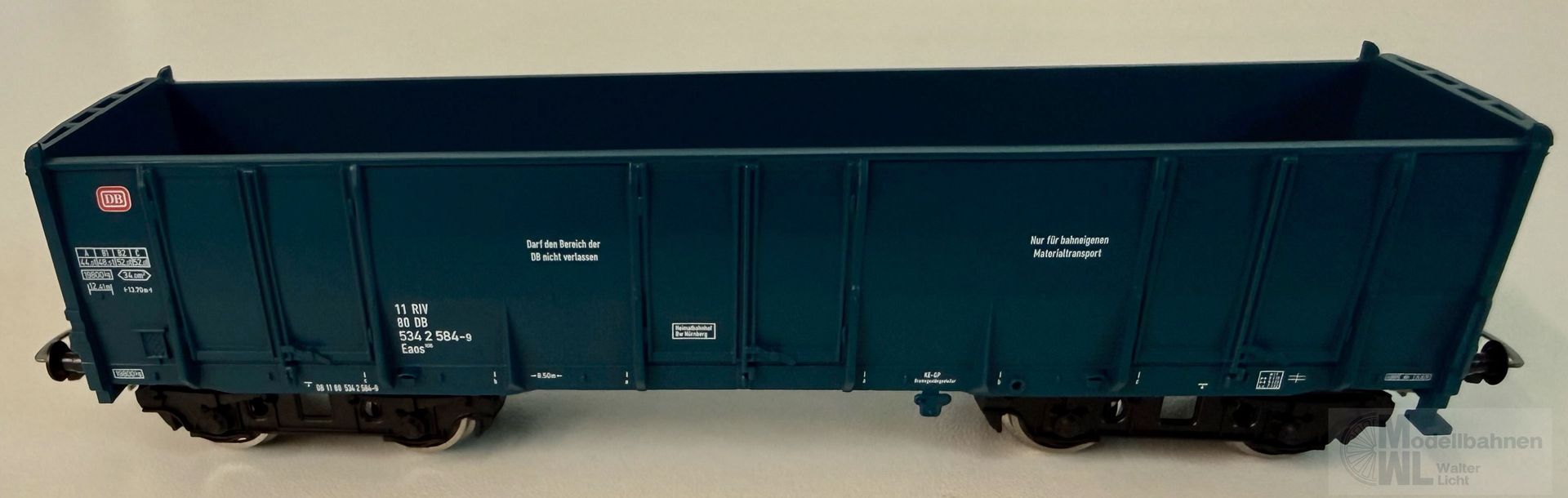 Piko 72256 - Güterwagen offen DB Ep.IV Bahndienst blau H0/GL